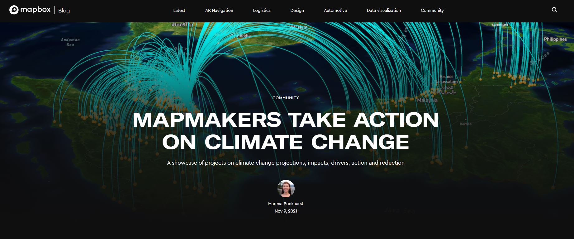 Mapbox supports several organizations for climate action, including Project NOAH